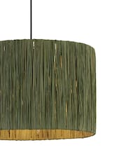 Searchlight Green Willow Raffia Lamp Shade - Image 4 of 4