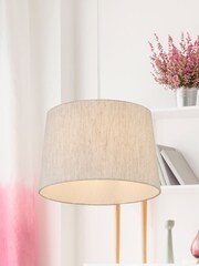 Searchlight Natural Dawn Taupe Tapered Linen Shade - Image 1 of 4
