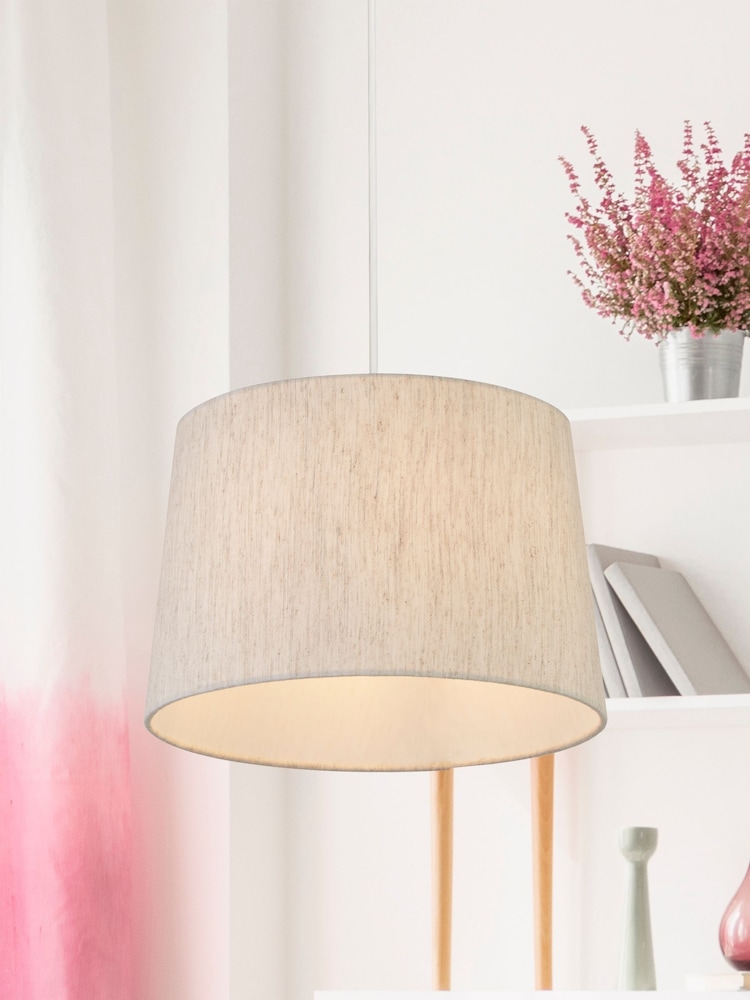 Searchlight Natural Dawn Taupe Tapered Linen Shade - Image 1 of 4