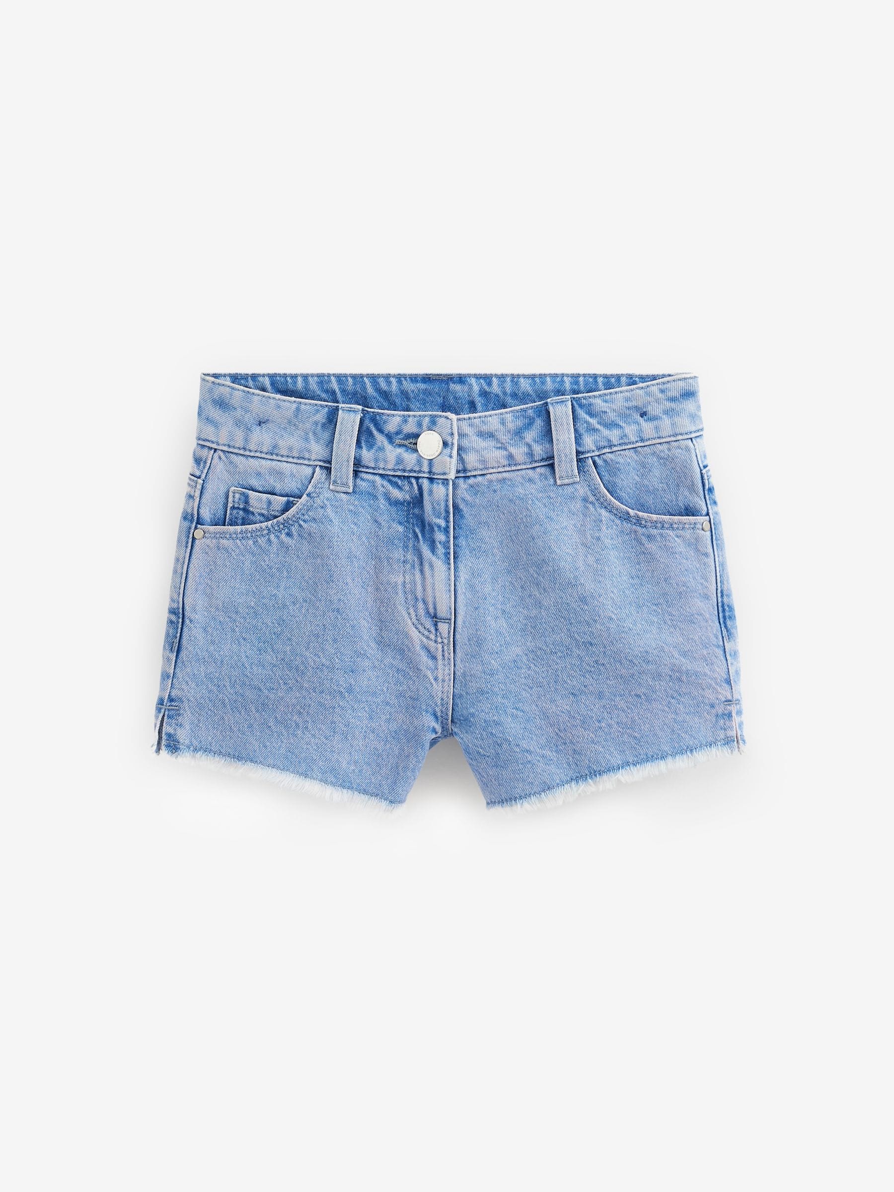高質 Regular Blue Bright Buy Length (3 Shorts Denim Edge Frayed 練習用具