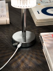 Brushed Nickel Albus Rechargeable Ambient Wireless Table Lamp - Image 2 of 5