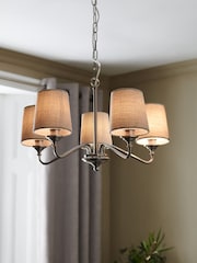 5 Pack Neutral Tweedy Plain Candle Light Shades - Image 1 of 5