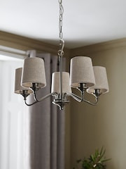 5 Pack Neutral Tweedy Plain Candle Light Shades - Image 2 of 5