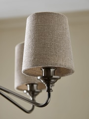 5 Pack Neutral Tweedy Plain Candle Light Shades - Image 4 of 5