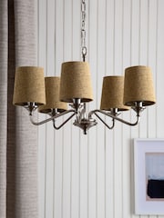 5 Pack Ochre Yellow Tweedy Plain Candle Light Shades - Image 2 of 5
