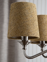 5 Pack Ochre Yellow Tweedy Plain Candle Light Shades - Image 4 of 5