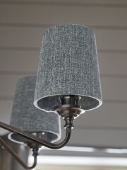 5 Pack Light Grey Tweedy Plain Candle Light Shades - Image 4 of 5