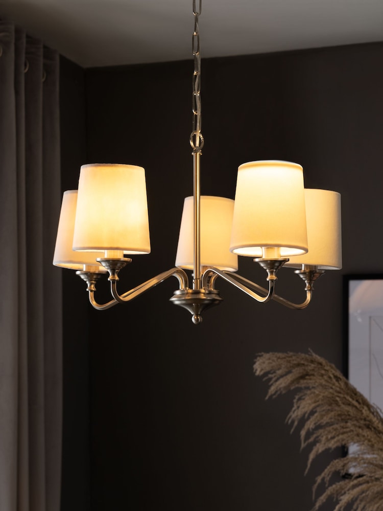 5 Pack Neutral Velvet Candle Light Shades - Image 1 of 4