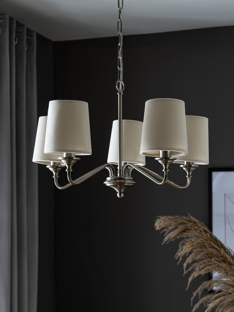 5 Pack Neutral Velvet Candle Light Shades - Image 2 of 4