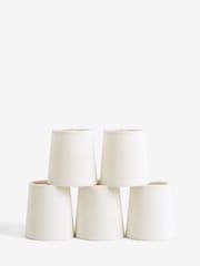 5 Pack Neutral Velvet Candle Light Shades - Image 4 of 4