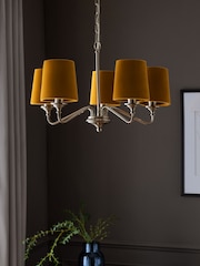 5 Pack Ochre Yellow Velvet Candle Light Shades - Image 2 of 5