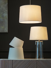 Neutral Velvet Easy Fit Shade Ceiling Light - Image 1 of 5