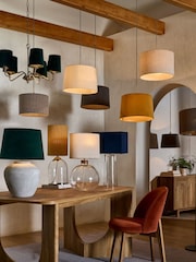 Neutral Velvet Easy Fit Shade Ceiling Light - Image 4 of 5