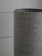 Light Grey Cylindrical Tweedy Plain Light Shade - Image 5 of 6