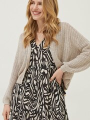 FatFace Natural Anna Crochet Cardigan - Image 1 of 5