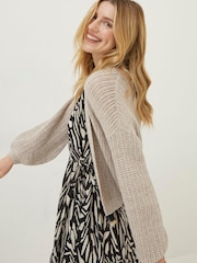 FatFace Natural Anna Crochet Cardigan - Image 3 of 5