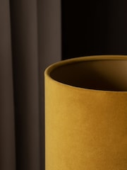 Ochre Yellow Cylindrical Velvet Light Shade - Image 4 of 9