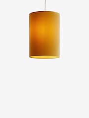 Ochre Yellow Cylindrical Velvet Light Shade - Image 9 of 9