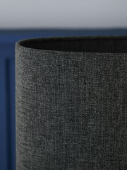Charcoal Grey Oval Tweedy Plain Light Shade - Image 4 of 5