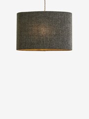 Charcoal Grey Oval Tweedy Plain Light Shade - Image 5 of 5