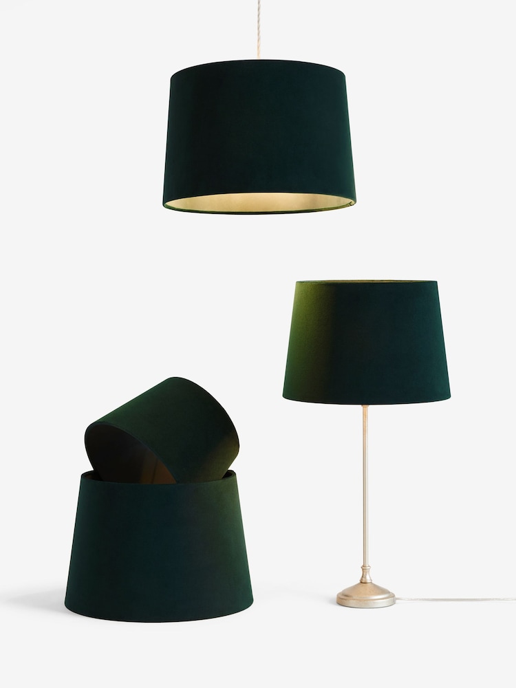 Green Velvet Easy Fit Shade Ceiling Light - Image 6 of 6