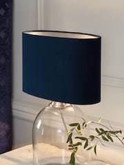 Navy Blue Oval Velvet Light Shade - Image 1 of 5