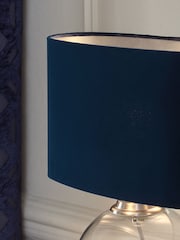 Navy Blue Oval Velvet Light Shade - Image 3 of 5