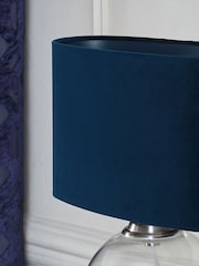 Navy Blue Oval Velvet Light Shade - Image 4 of 5