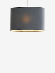 Charcoal Grey Oval Velvet Light Shade - Image 5 of 5