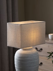 Neutral Rectangular Tweedy Plain Light Shade - Image 1 of 5
