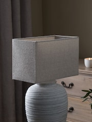 Neutral Rectangular Tweedy Plain Light Shade - Image 2 of 5