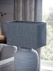 Light Grey Rectangular Tweedy Plain Light Shade - Image 1 of 5