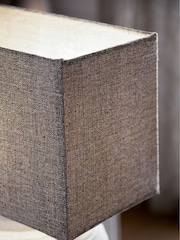 Light Grey Rectangular Tweedy Plain Light Shade - Image 3 of 5