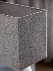 Light Grey Rectangular Tweedy Plain Light Shade - Image 4 of 5