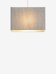 Light Grey Rectangular Tweedy Plain Light Shade - Image 5 of 5