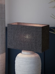 Rechteckiger Lampenschirm in Tweedoptik, Uni - Bild 1 von 1