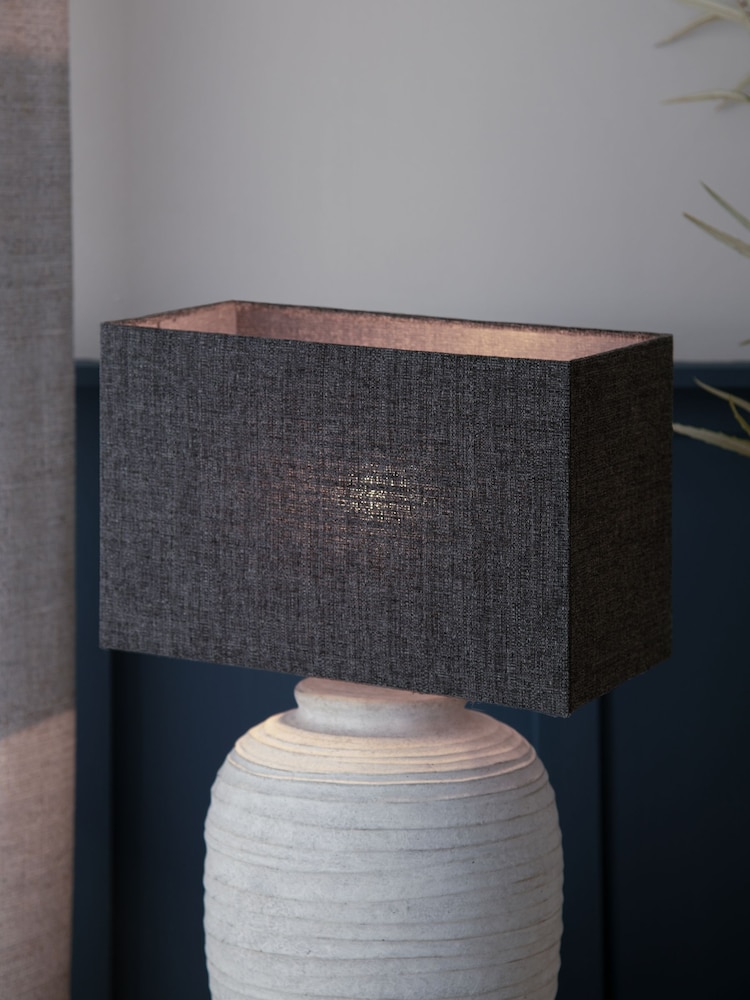 Rechteckiger Lampenschirm in Tweedoptik, Uni - Bild 1 von 1 Rechteckiger Lampenschirm in Tweedoptik, Uni - Bild 1 von 1