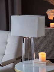 Neutral Rectangular Velvet Light Shade - Image 2 of 5