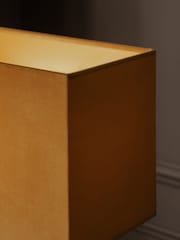 Ochre Yellow Rectangular Velvet Light Shade - Image 4 of 6