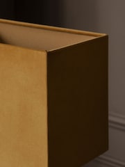 Ochre Yellow Rectangular Velvet Light Shade - Image 5 of 6