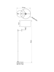 Brushed Chrome Burford Swing Arm Floor Lamp - Image 4 of 5