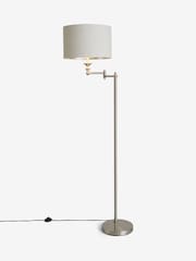 Brushed Chrome Burford Swing Arm Floor Lamp - Image 5 of 5
