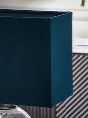 Navy Blue Rectangular Velvet Light Shade - Image 4 of 5