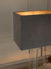Charcoal Grey Rectangular Velvet Light Shade - Image 3 of 5