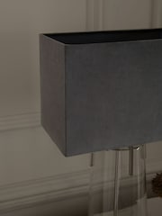Charcoal Grey Rectangular Velvet Light Shade - Image 4 of 5