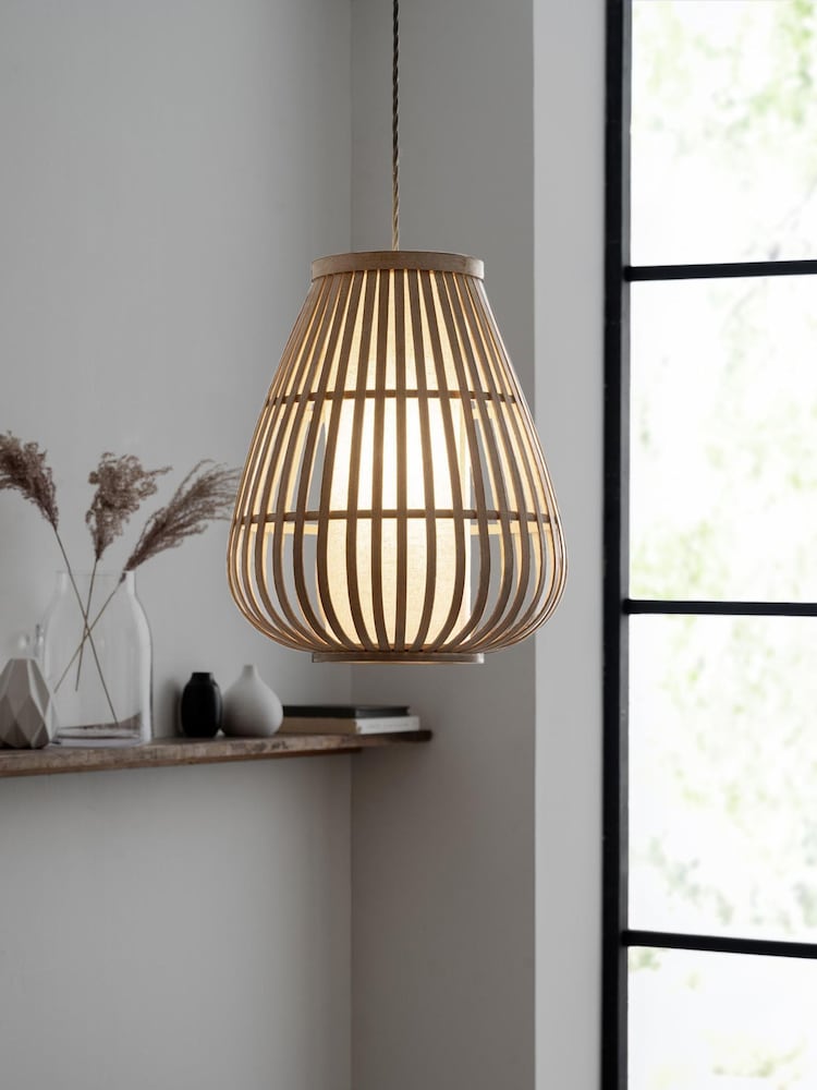Natural Kita Easy Fit Pendant Lamp Shade - Image 1 of 7