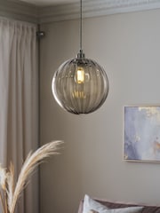 Smoke Grey Bourton Easy Fit Pendant Lamp Shade - Image 1 of 5