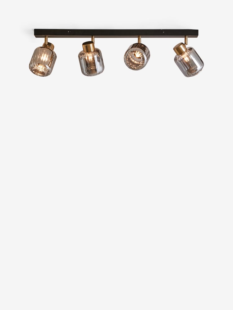 Smoke Grey Jensen 4 Light Bar Ceiling Spot Light - Image 2 of 5