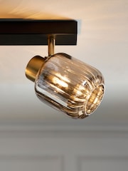 Smoke Grey Jensen 4 Light Bar Ceiling Spot Light - Image 4 of 5