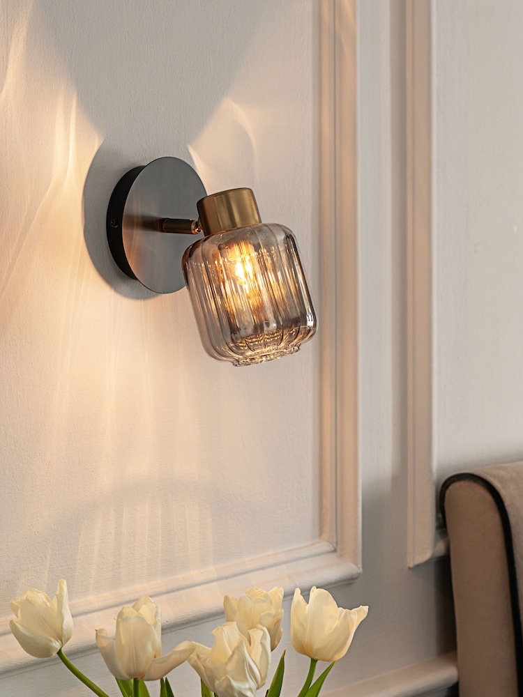 Smoke Grey Jensen Wall Light - Image 1 of 7